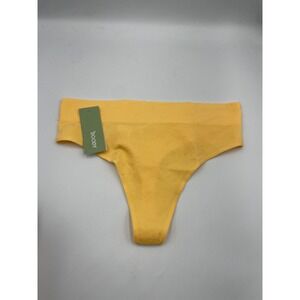 Boody Lyolyte Underwear Womens Small Mango Ribbed G-String High Waist Thong NWT
